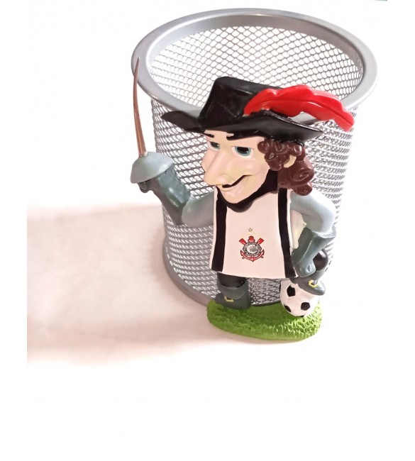 Porta Caneta Em Metal Redondo do Corinthians - Produto Oficial Licenciado